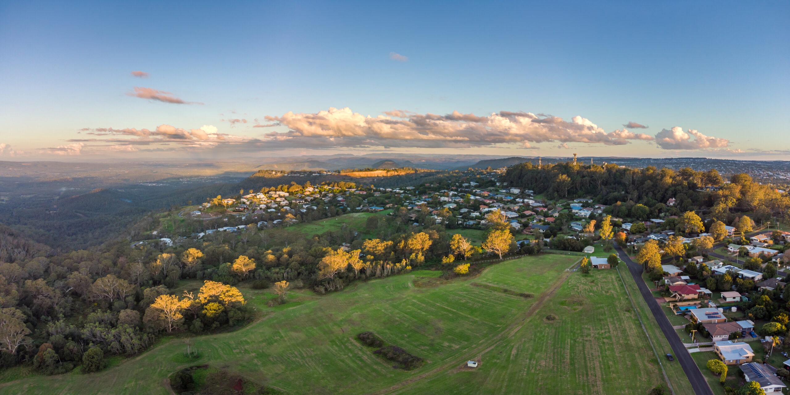 Aerial photo over Mount Lofty Rifle Range in Toowoomba